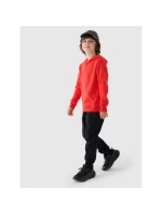 Chlapecká nepruhovaná mikina s kapucí 4F Junior 4FJWMM00TSWSM1292-70S