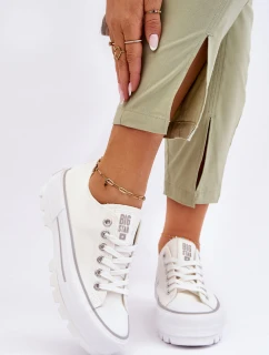 Látkové tenisky na platformě Big Star LL274150 Bílá