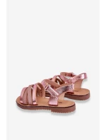 Dětské sandály s popruhy Růžove Isla Dětské sandály s popruhy Růžove Isla