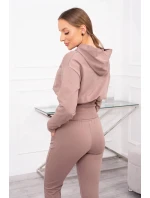 Dámská sada s širokými šňůrkami moka - Kesi Dámská sada s širokými šňůrkami moka - Kesi