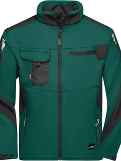 Daiber JN 844 Pracovní letní softshellová bunda - Strong 02.0844 dark green/black