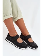 Sportovní dámské polobotky na suchý zip Černé Aveliette Sportovní dámské polobotky na suchý zip Černé Aveliette