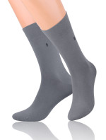 Hladké pánské ponožky s jemným vzorem 056