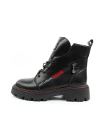 Lee Cooper boty dámské trappery dámské zateplené kožené slingbacks černé červené dámské boty