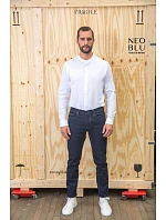 NEOBLU Bart Men Popelínová košile s dl. rukávem a mao límcem 24.3792 optic white NEOBLU Bart Men Popelínová košile s dl. rukávem a mao límcem 24.3792 optic white