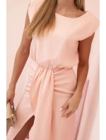 Dámská pruhovaná bavlněná šaty s V výstřihem a knoflíky tmavě mátová Dámská pruhovaná bavlněná šaty s V výstřihem a knoflíky tmavě mátová