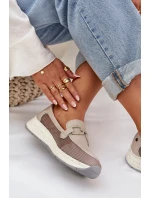 Dámské Kožené Mokasíny D&A TW210 Šedé