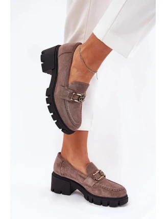 Dámské polobotky 39921 tmavě béžové - Step in style