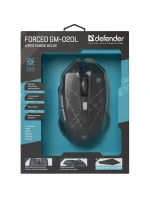 DEFENDER DRÁTOVÁ MYŠ FORCED GM-020L 800/1800/2400/3200 DPI 6P + PODLOŽKA + HRA 52020 DEFENDER DRÁTOVÁ MYŠ FORCED GM-020L 800/1800/2400/3200 DPI 6P + PODLOŽKA + HRA 52020