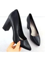 Černé lodičky na jehlovém podpatku černé Sergio Leone PB216