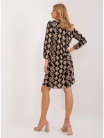 Šaty D73771M30427A černá a béžová