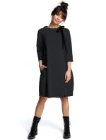 B070 Oversized šaty s páskem na zavazování - fialové B070 Oversized šaty s páskem na zavazování - fialové