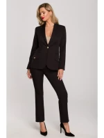 K141 Sako s dvojitými kapsami s klopou - černé K141 Sako s dvojitými kapsami s klopou - černé