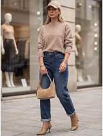Dámské džíny Mom Fit s vysokým pasem, modré, FashionStreet UY3113