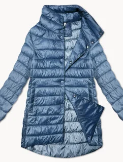 Světle modrá dámská prošívaná bunda se stojáčkem Minority (P3-6908-30S)