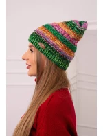 Fleecová čepice Patrycja K254 fialová+zelená neonová