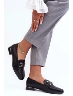 Dámské mokasíny s ozdobou černá Camilena