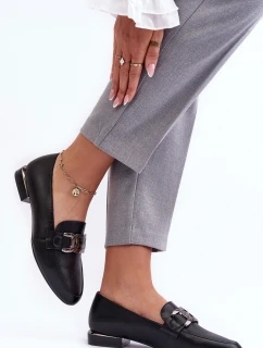 Dámské mokasíny s ozdobou černá Camilena