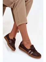 Kožené semišové dámské polobotky typu barefoot Zazoo N1341 čokoládové Kožené semišové dámské polobotky typu barefoot Zazoo N1341 čokoládové