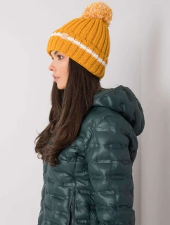 Dámská čepice.92 tmavě žlutá