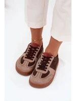 Dámské semišové barefoot tenisky Zazoo – hnědé