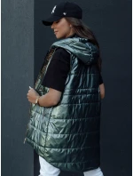 Dámská prošívaná vesta PIXIECODE tmavě zelená FashionStreet TY4445