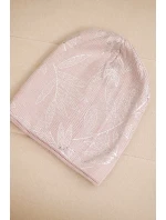 Dámská zimní čepice z vlny s dvojitým ohrnovacím lemem K426 oranžová