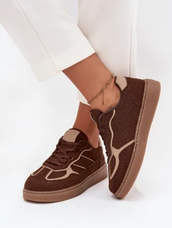 Nízké dámské tenisky hnědé Brenelle