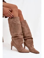 Kozačky na podpatku  model 221153 Step in style