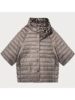 Oboustranná dámská bunda plus size s 3/4 rukávy Goodlookin cocoa/panther (M6-6308-358) Oboustranná dámská bunda plus size s 3/4 rukávy Goodlookin cocoa/panther (M6-6308-358)