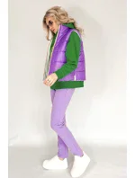 Dámské kalhoty Cigarette violet - MM FASHION