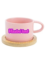 Personalizovaný keramický hrníček "MAKRONKA" s vlastním textem s obrysem Personalizovaný keramický hrníček "MAKRONKA" s vlastním textem s obrysem