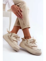 Dámské Tenisky na platformě Béžová Moariella