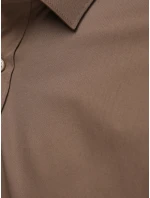 Pánská elegantní hladká hnědá košile REGULAR FIT FashionStreet DX2684 Pánská elegantní hladká hnědá košile REGULAR FIT FashionStreet DX2684