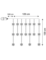 Světelný závěs 120x120 CM 232LED COOL WHITE SNOW BLOWS