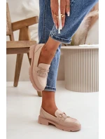 Dámské Mokasíny S Dekorací Eko Kůže Béžové Tialorae Dámské Mokasíny S Dekorací Eko Kůže Béžové Tialorae