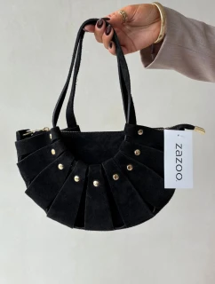 Kabelka z přírodního semiše černá Marivane