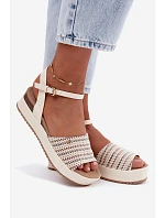 Dámské sandály na platformě Wrangler 20261076.99Q Světle béžové Dámské sandály na platformě Wrangler 20261076.99Q Světle béžové