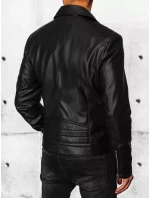 Pánská kožená bunda černá FashionStreet TX4385 Pánská kožená bunda černá FashionStreet TX4385