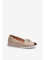 Dámské lodičky s ozdobou z ekokože zlaté Biolita