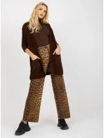 Dámský svetr LO SW LK 3002 kardigan.98P tmavě hnědý