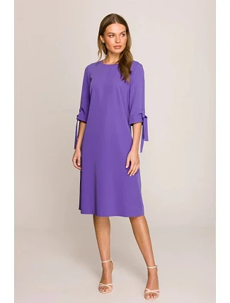 Šaty áčkového střihu S393 fialové - Stylove
