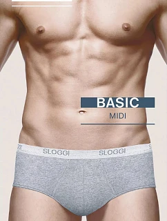 Pánské slipy men Basic Midi 2P - BLACK - černé 0034 - SLOGGI