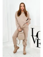 Izolovaná bavlněná souprava, mikina + kalhotami Brooklyn tmavě béžová Izolovaná bavlněná souprava, mikina + kalhotami Brooklyn tmavě béžová