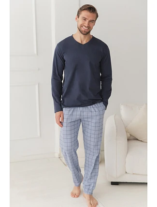 3670 Pánské dlouhé pyžamo DORIAN 5XL–6XL 3670 Pánské dlouhé pyžamo DORIAN 5XL–6XL