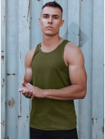 Pánské zelené tričko bez rukávů FashionStreet RX5621