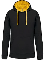 Kariban K 446 Kontrastní mikina s kapucí 20.K446 black/yellow Kariban K 446 Kontrastní mikina s kapucí 20.K446 black/yellow