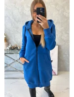 Chrpová dlouhá mikina s kapucí Chrpová dlouhá mikina s kapucí