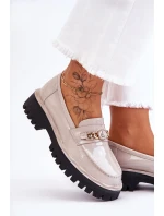 Lakované mokasíny na platformě Světle šedé Ronin Lakované mokasíny na platformě Světle šedé Ronin