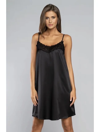 Dámská noční košilka krátká Dotyk Černá - Italian Fashion
